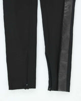 Vintage 90's Women's Tom Ford Faux Leather Striped Suit Trousers - W30 L26