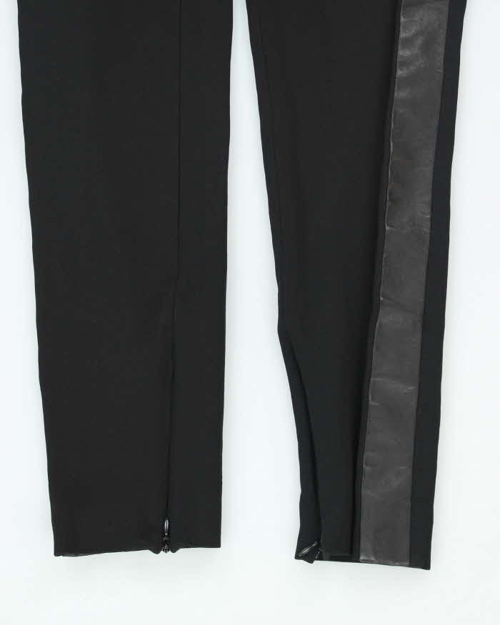 Vintage 90's Women's Tom Ford Faux Leather Striped Suit Trousers - W30 L26