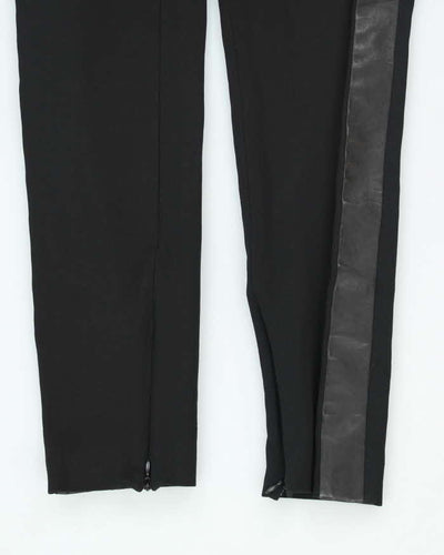 Vintage 90's Women's Tom Ford Faux Leather Striped Suit Trousers - W30 L26