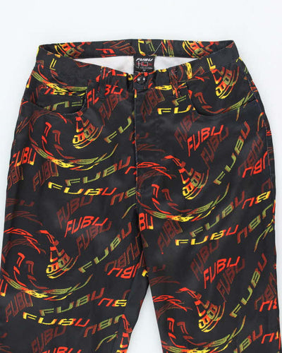 Vintage Y2K Women's FUBU All Over Print Slim Trousers - M
