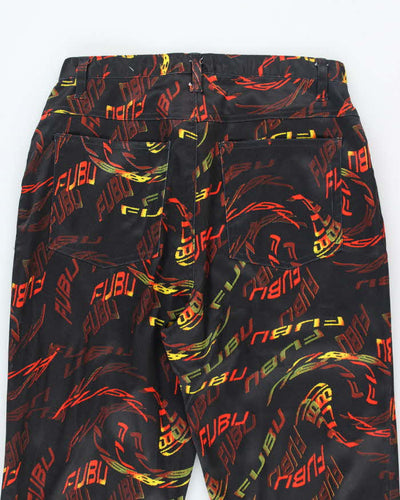 Vintage Y2K Women's FUBU All Over Print Slim Trousers - M