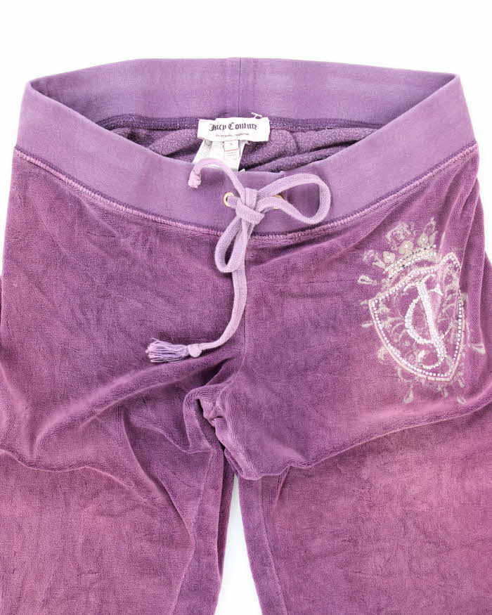 Vintage Y2K Women's Juicy Couture Sequined Tracksuit Bottoms - S