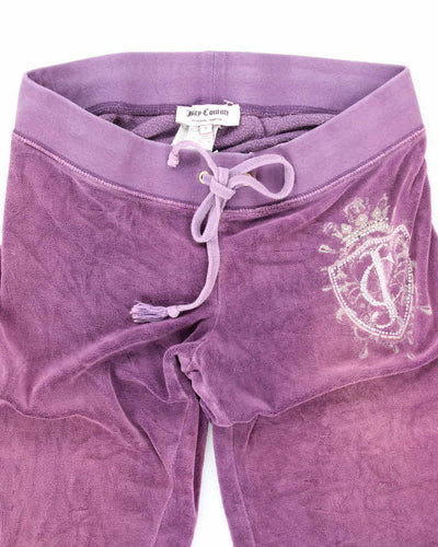 Vintage Y2K Women's Juicy Couture Sequined Tracksuit Bottoms - S
