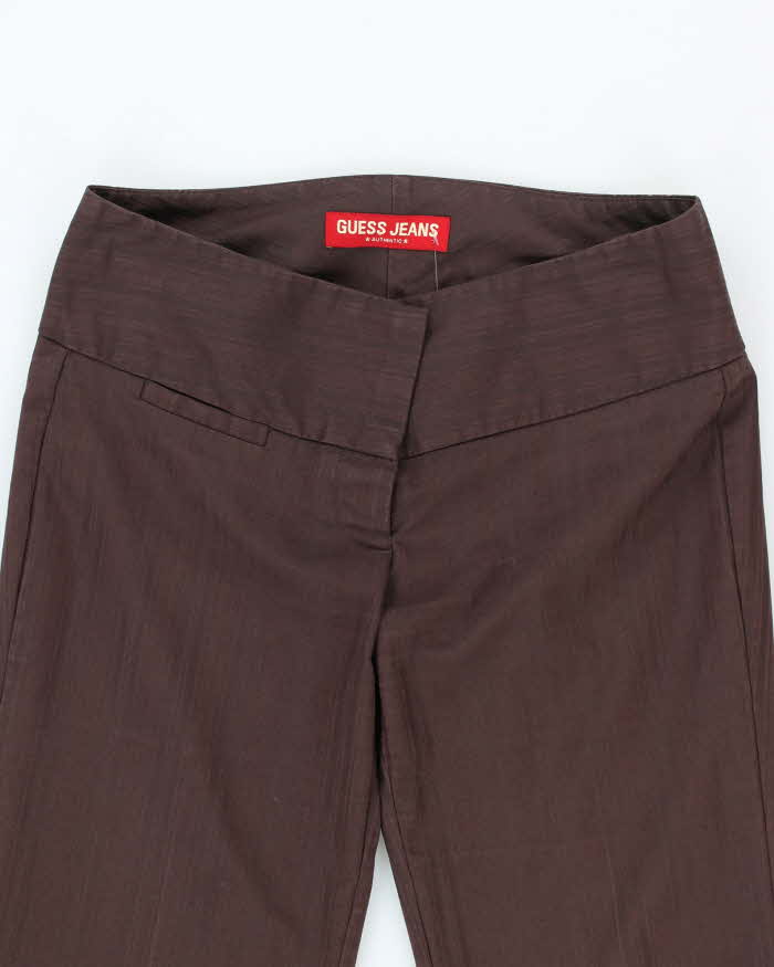 Y2k 00s Guess Brown Suit Trousers - W30 L30