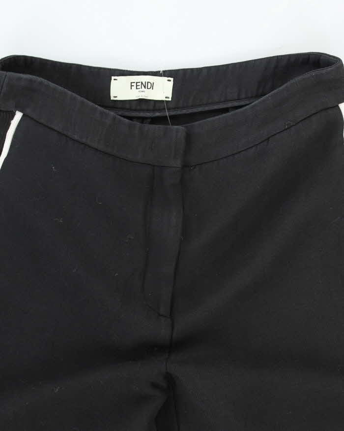 Fendi Wool & Silk Wide Leg Suit Trousers - W30 L31
