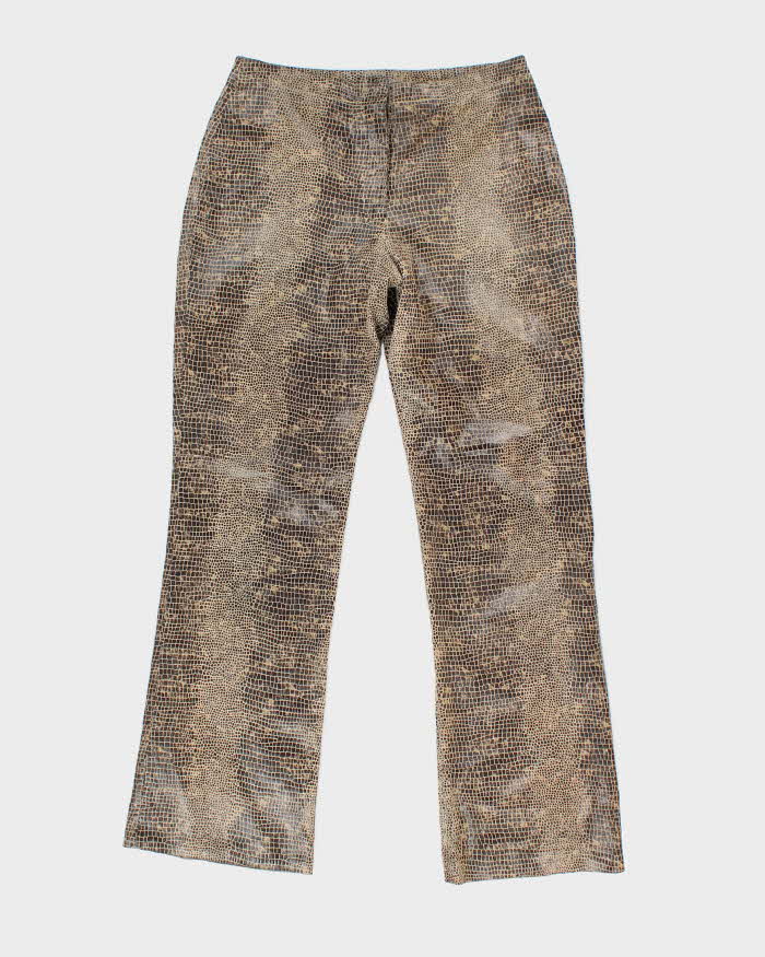 Vintage Danier Snake Print Leather Trousers - W28 L29