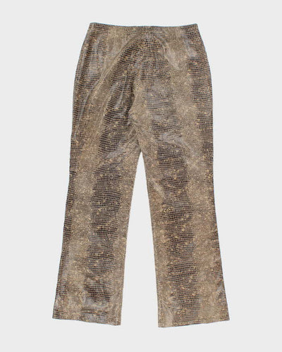 Vintage Danier Snake Print Leather Trousers - W28 L29