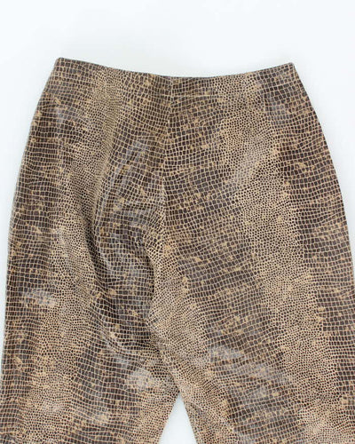 Vintage Danier Snake Print Leather Trousers - W28 L29