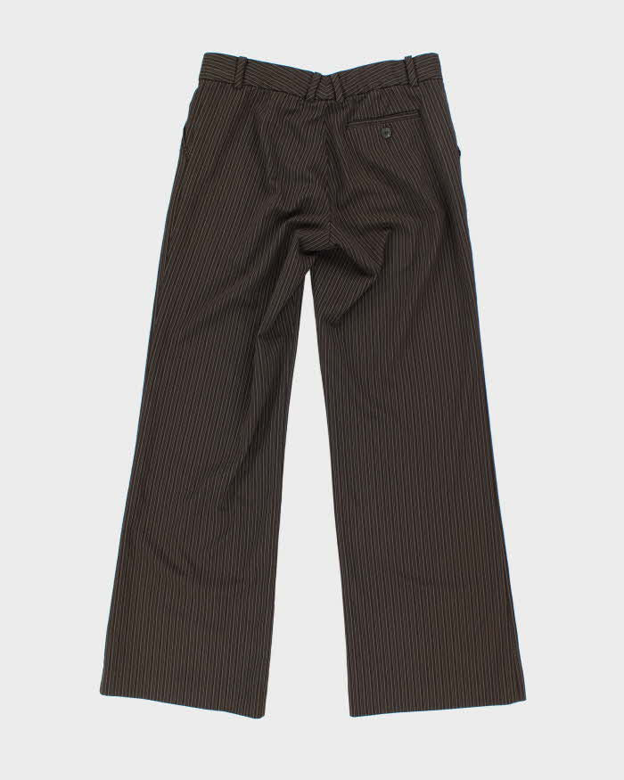 Y2k 00s Mexx Brown Stripe Suit Trousers - W30 L31