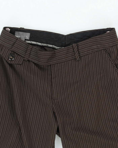 Y2k 00s Mexx Brown Stripe Suit Trousers - W30 L31