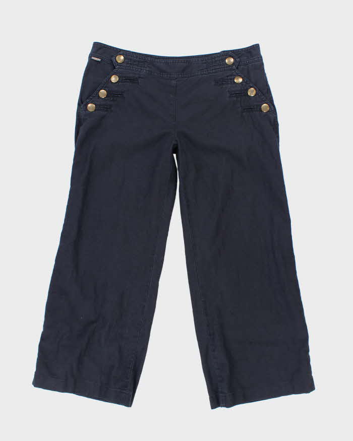 Burberry Navy Linen Trousers - W36 L27