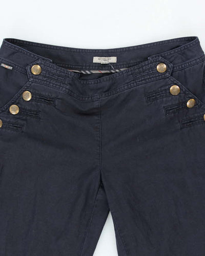 Burberry Navy Linen Trousers - W36 L27