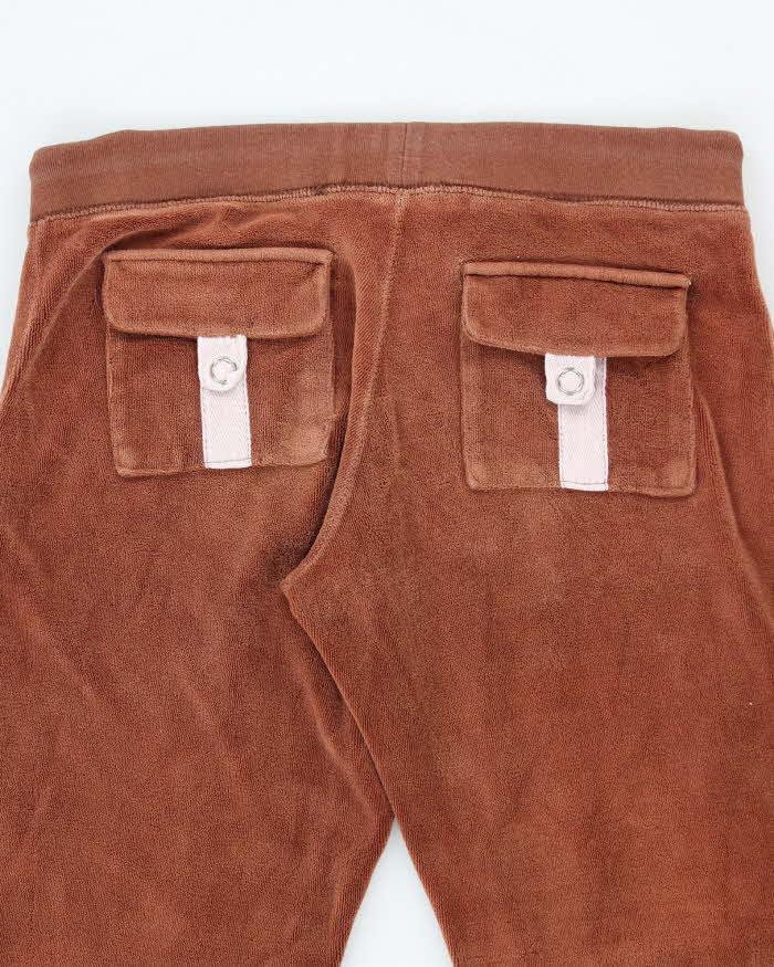 Vintage Y2k 00s Juicy Couture Brown Velour Tracksuit Bottoms - S