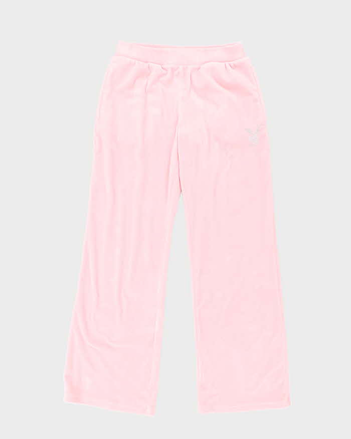 Vintage Y2k 00s Playboy Velour Tracksuit Bottoms - S