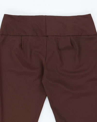 Vintage Y2k 00s Brown Stiped Suit Trousers - W32 L29