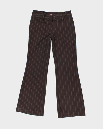 Vintage Y2k 00s Esprit Brown Pin Stripe Trousers - S