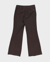 Vintage Y2k 00s Esprit Brown Pin Stripe Trousers - S