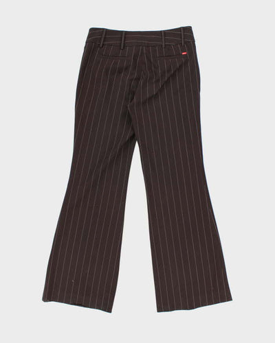 Vintage Y2k 00s Esprit Brown Pin Stripe Trousers - S