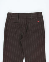 Vintage Y2k 00s Esprit Brown Pin Stripe Trousers - S