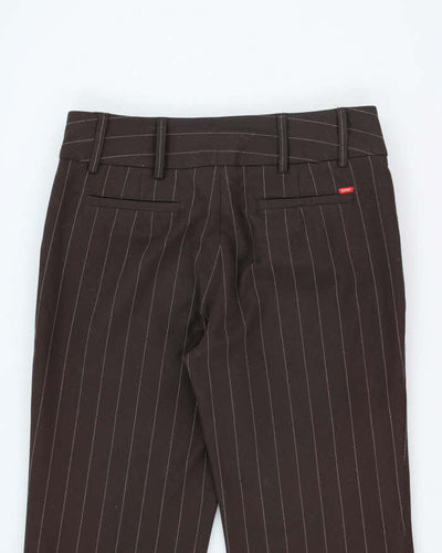 Vintage Y2k 00s Esprit Brown Pin Stripe Trousers - S