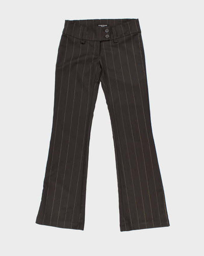 Vintage Y2k 00s Streetwear Brown Pin Striped Trousers - W31 L33