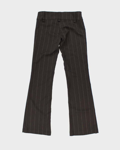 Vintage Y2k 00s Streetwear Brown Pin Striped Trousers - W31 L33