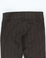 Vintage Y2k 00s Streetwear Brown Pin Striped Trousers - W31 L33