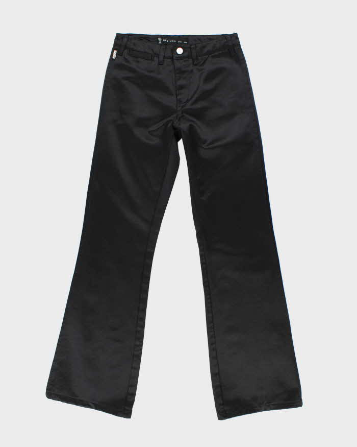 Vintage Y2k 00s GX Black Shiny Bootcut Trousers - W26 L31