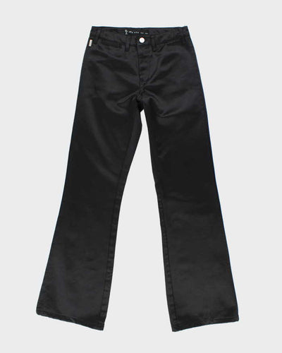 Vintage Y2k 00s GX Black Shiny Bootcut Trousers - W26 L31