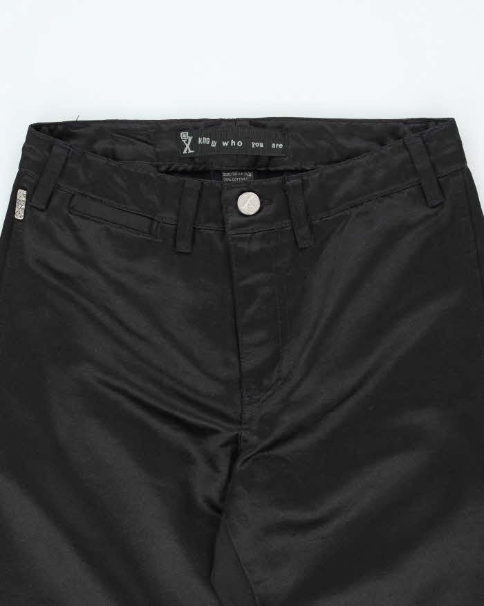 Vintage Y2k 00s GX Black Shiny Bootcut Trousers - W26 L31