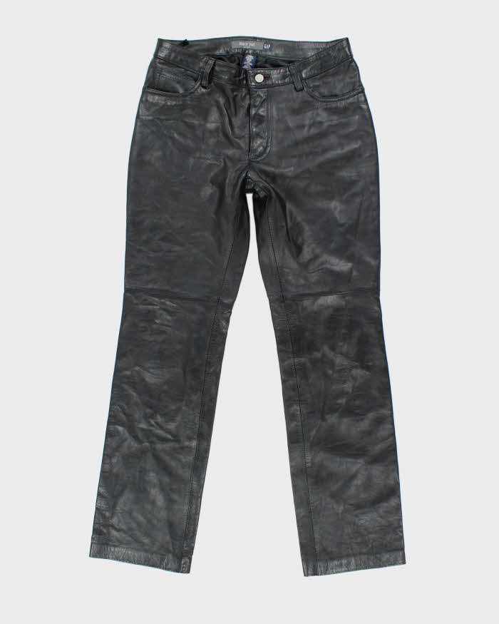 Vintage Women's GAP Bootcut Fit Leather Trousers - W28 L30