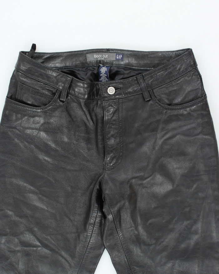 Vintage Women's GAP Bootcut Fit Leather Trousers - W28 L30