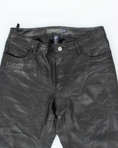 Vintage Women's GAP Bootcut Fit Leather Trousers - W28 L30