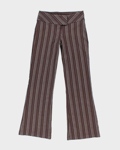 Vintage 90s Nathalie B Brown Stripe Trousers - W30 L31