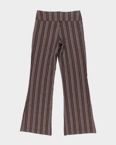 Vintage 90s Nathalie B Brown Stripe Trousers - W30 L31