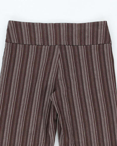 Vintage 90s Nathalie B Brown Stripe Trousers - W30 L31