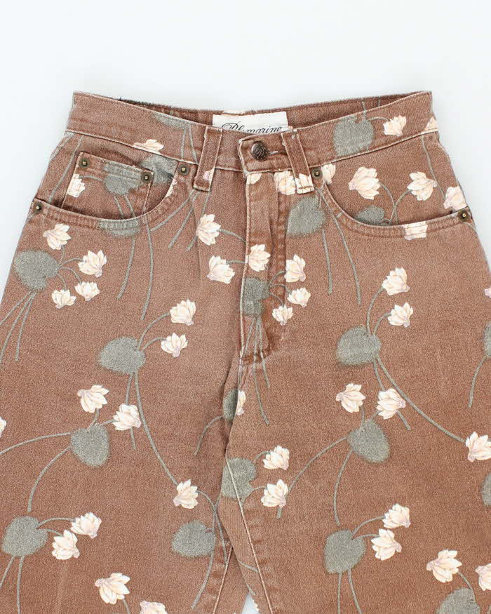 Blumarine Brown Floral Print Trousers - S