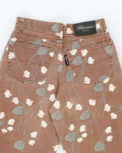 Blumarine Brown Floral Print Trousers - S