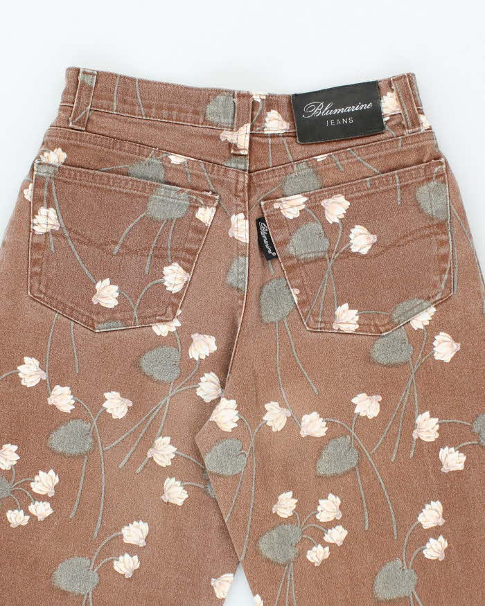 Blumarine Brown Floral Print Trousers - S
