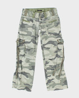 Vintage Y2k 00s Seduction Camouflage Cropped Trousers - W29 L27