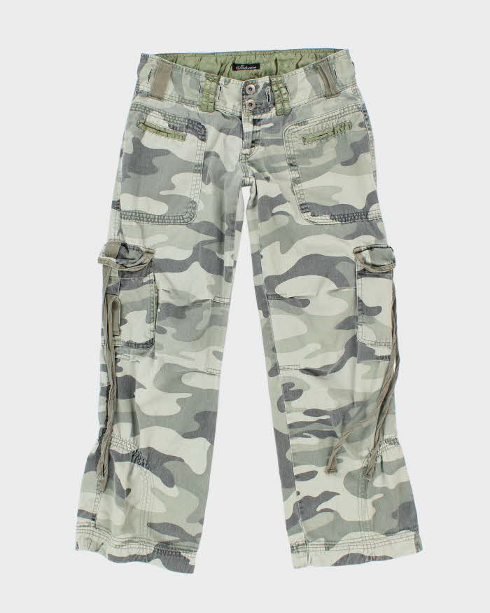 Vintage Y2k 00s Seduction Camouflage Cropped Trousers - W29 L27