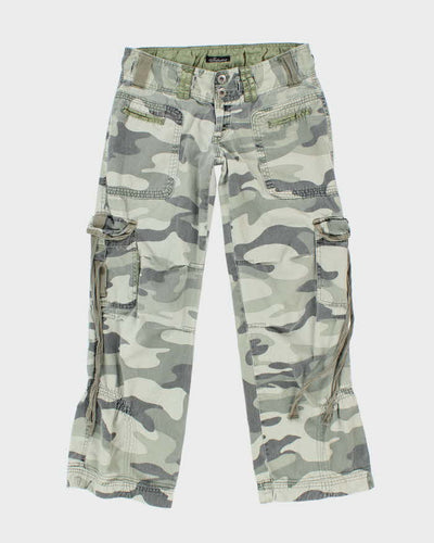 Vintage Y2k 00s Seduction Camouflage Cropped Trousers - W29 L27