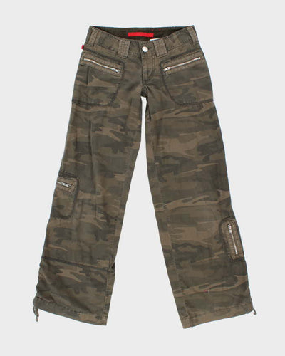 Vintage Y2k 00s Fire Camouflage Trousers - W27 L31