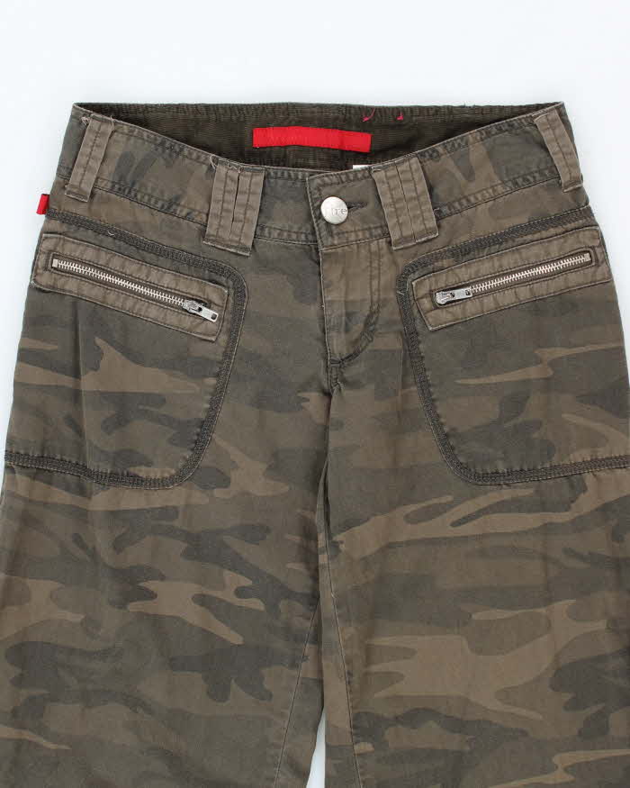 Vintage Y2k 00s Fire Camouflage Trousers - W27 L31