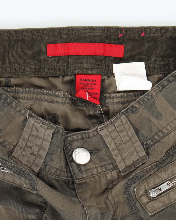 Vintage Y2k 00s Fire Camouflage Trousers - W27 L31