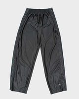 Vintage 90's Nike Side Popper Wide Leg Blackout Tracksuit Bottoms - M