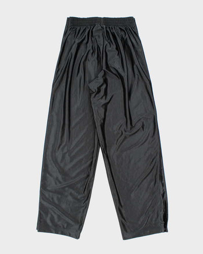 Vintage 90's Nike Side Popper Wide Leg Blackout Tracksuit Bottoms - M