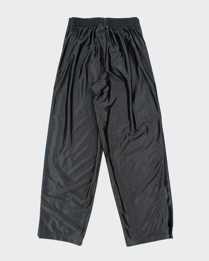 Vintage 90's Nike Side Popper Wide Leg Blackout Tracksuit Bottoms - M