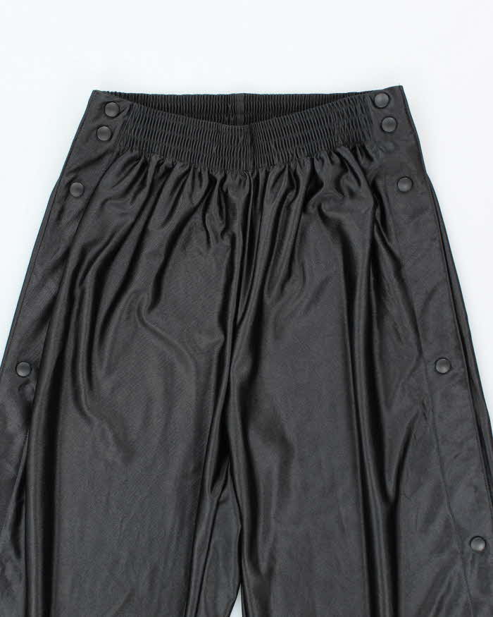 Vintage 90's Nike Side Popper Wide Leg Blackout Tracksuit Bottoms - M