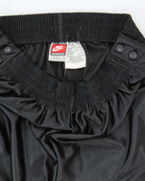 Vintage 90's Nike Side Popper Wide Leg Blackout Tracksuit Bottoms - M
